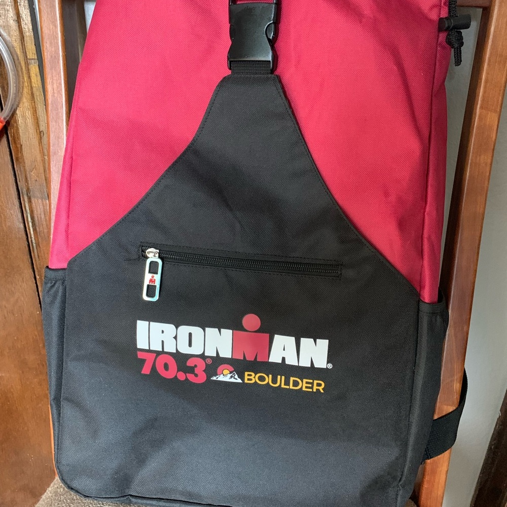 Iron Man 70.3 Boulder Red and Black Sling Backpack Excellent never used